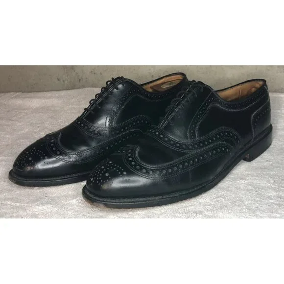 Allen Edmonds Broadstreet Black Leather Oxfords Dress Shoes Men's Size 10E - Picture 2 of 10